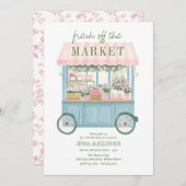 Das blutige Brautparty des Bauern frisch vom Markt Einladung (Vorne/Hinten)