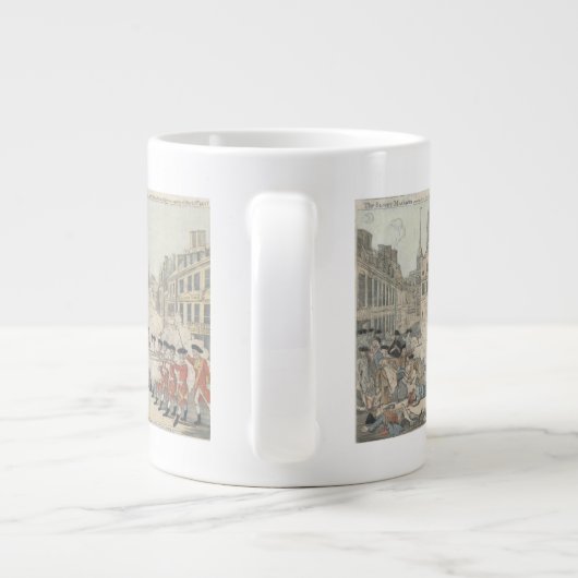 Das blutige Massaker - Paul Revere (1770) Jumbo-Tasse (Rückseite)