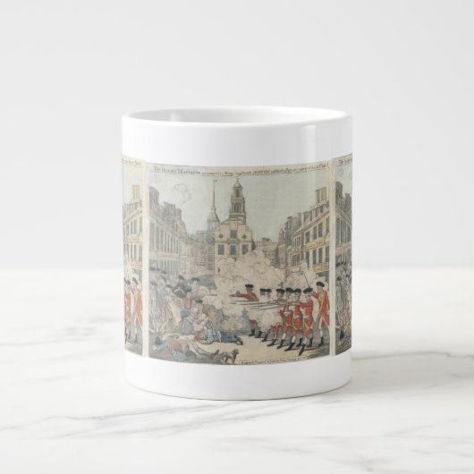 Das blutige Massaker - Paul Revere (1770) Jumbo-Tasse (Vorderseite)