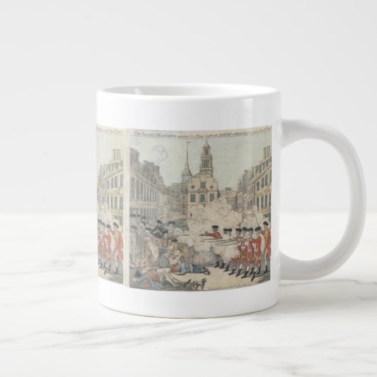 Das blutige Massaker - Paul Revere (1770) Jumbo-Tasse (Rechts)