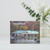 Das Boathouse im Park, Herbst-Foto Postkarte (Stehend Vorderseite)