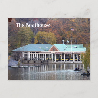 Das Boathouse im Park, Herbst-Foto Postkarte