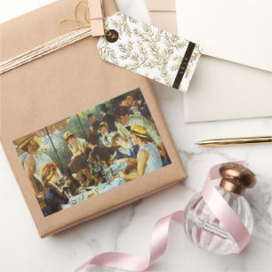 Das Boating Party-Lunch von Pierre Renoir Rechteckiger Aufkleber