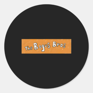 Das Bogus Bros Halloween-Heist-Box-Logo Runder Aufkleber