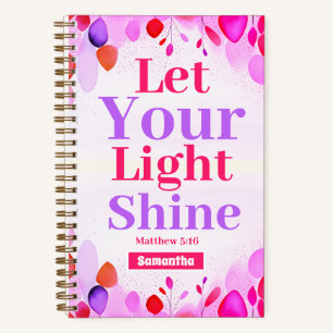 Das Boho Christlich Girl Journal lasse dein Licht. Notizblock