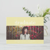 DAS BOLD-ABBILD | FOTO ABSCHLUSS INVITATION EINLADUNG (Stehend Vorderseite)