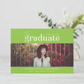 DAS BOLD-ABBILD | FOTO ABSCHLUSS INVITATION EINLADUNG (Stehend Vorderseite)