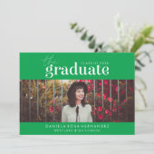 DAS BOLD-ABBILD | FOTO ABSCHLUSS INVITATION EINLADUNG (Stehend Vorderseite)