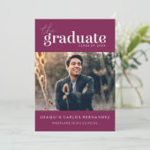 DAS BOLD-ABBILD | FOTO ABSCHLUSS INVITATION EINLADUNG (Stehend Vorderseite)