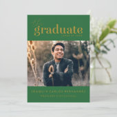 DAS BOLD-ABBILD | FOTO ABSCHLUSS INVITATION EINLADUNG (Stehend Vorderseite)