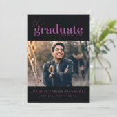 DAS BOLD-ABBILD | FOTO ABSCHLUSS INVITATION EINLADUNG (Stehend Vorderseite)