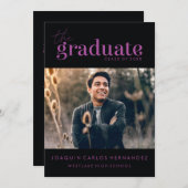 DAS BOLD-ABBILD | FOTO ABSCHLUSS INVITATION EINLADUNG (Vorne/Hinten)