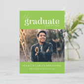 DAS BOLD-ABBILD | FOTO ABSCHLUSS INVITATION EINLADUNG (Stehend Vorderseite)