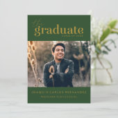 DAS BOLD-ABBILD | FOTO ABSCHLUSS INVITATION EINLADUNG (Stehend Vorderseite)