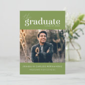 DAS BOLD-ABBILD | FOTO ABSCHLUSS INVITATION EINLADUNG (Stehend Vorderseite)