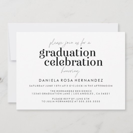 DAS BOLD-ABBILD | FOTO ABSCHLUSS INVITATION EINLADUNG (Rückseite)