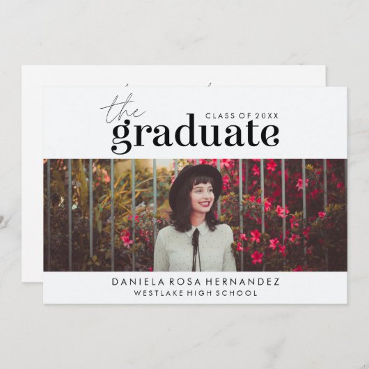 DAS BOLD-ABBILD | FOTO ABSCHLUSS INVITATION EINLADUNG (Vorne/Hinten)