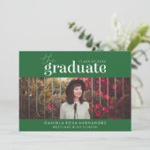 DAS BOLD-ABBILD | FOTO ABSCHLUSS INVITATION EINLADUNG (Stehend Vorderseite)