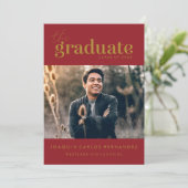 DAS BOLD-ABBILD | FOTO ABSCHLUSS INVITATION EINLADUNG (Stehend Vorderseite)