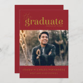 DAS BOLD-ABBILD | FOTO ABSCHLUSS INVITATION EINLADUNG (Vorne/Hinten)