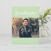 DAS BOLD-ABBILD | FOTO ABSCHLUSS INVITATION EINLADUNG (Stehend Vorderseite)