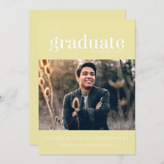 DAS BOLD-ABBILD | FOTO ABSCHLUSS INVITATION EINLADUNG (Vorne/Hinten)