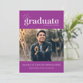 DAS BOLD-ABBILD | FOTO ABSCHLUSS INVITATION EINLADUNG (Stehend Vorderseite)