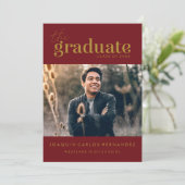 DAS BOLD-ABBILD | FOTO ABSCHLUSS INVITATION EINLADUNG (Stehend Vorderseite)