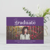 DAS BOLD-ABBILD | FOTO ABSCHLUSS INVITATION EINLADUNG (Stehend Vorderseite)