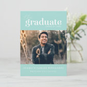 DAS BOLD-ABBILD | FOTO ABSCHLUSS INVITATION EINLADUNG (Stehend Vorderseite)