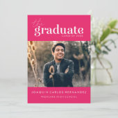 DAS BOLD-ABBILD | FOTO ABSCHLUSS INVITATION EINLADUNG (Stehend Vorderseite)