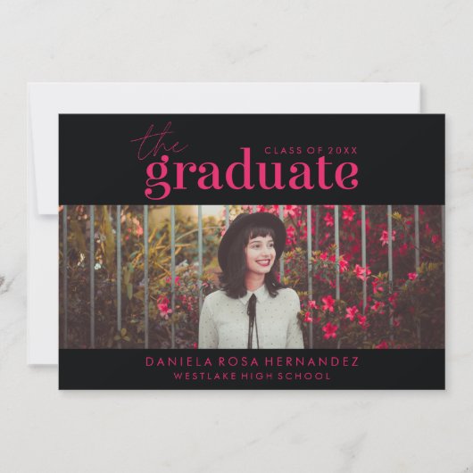 DAS BOLD-ABBILD | FOTO ABSCHLUSS INVITATION EINLADUNG (Vorderseite)