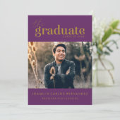 DAS BOLD-ABBILD | FOTO ABSCHLUSS INVITATION EINLADUNG (Stehend Vorderseite)