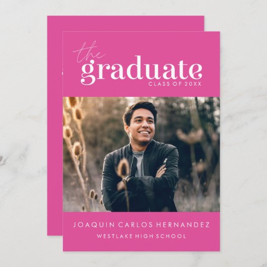 DAS BOLD-ABBILD | FOTO ABSCHLUSS INVITATION EINLADUNG (Vorne/Hinten)