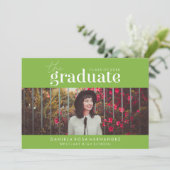 DAS BOLD-ABBILD | FOTO ABSCHLUSS INVITATION EINLADUNG (Stehend Vorderseite)