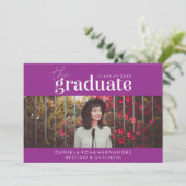 DAS BOLD-ABBILD | FOTO ABSCHLUSS INVITATION EINLADUNG (Stehend Vorderseite)