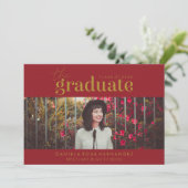 DAS BOLD-ABBILD | FOTO ABSCHLUSS INVITATION EINLADUNG (Stehend Vorderseite)