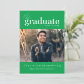 DAS BOLD-ABBILD | FOTO ABSCHLUSS INVITATION EINLADUNG (Stehend Vorderseite)