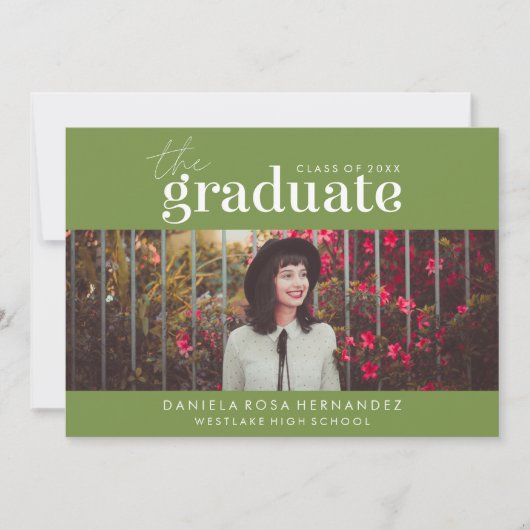 DAS BOLD-ABBILD | FOTO ABSCHLUSS INVITATION EINLADUNG (Vorderseite)