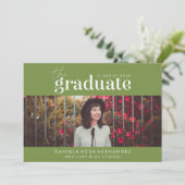 DAS BOLD-ABBILD | FOTO ABSCHLUSS INVITATION EINLADUNG (Stehend Vorderseite)