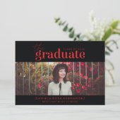 DAS BOLD-ABBILD | FOTO ABSCHLUSS INVITATION EINLADUNG (Stehend Vorderseite)