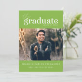 DAS BOLD-ABBILD | FOTO ABSCHLUSS INVITATION EINLADUNG (Stehend Vorderseite)