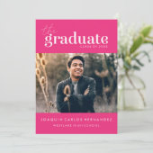 DAS BOLD-ABBILD | FOTO ABSCHLUSS INVITATION EINLADUNG (Stehend Vorderseite)