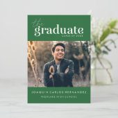 DAS BOLD-ABBILD | FOTO ABSCHLUSS INVITATION EINLADUNG (Stehend Vorderseite)