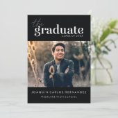 DAS BOLD-ABBILD | FOTO ABSCHLUSS INVITATION EINLADUNG (Stehend Vorderseite)