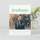 DAS BOLD-ABBILD | FOTO ABSCHLUSS INVITATION EINLADUNG (Stehend Vorderseite)