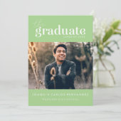 DAS BOLD-ABBILD | FOTO ABSCHLUSS INVITATION EINLADUNG (Stehend Vorderseite)