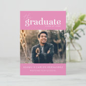 DAS BOLD-ABBILD | FOTO ABSCHLUSS INVITATION EINLADUNG (Stehend Vorderseite)