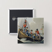 Das Boot eines Schiffs, das einen Wal, graviert Button (Vorne & Hinten)