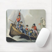Das Boot eines Schiffs, das einen Wal, graviert Mousepad (Mit Mouse)